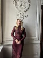 Top Tsl1720 Dentelle Fine Bordeaux