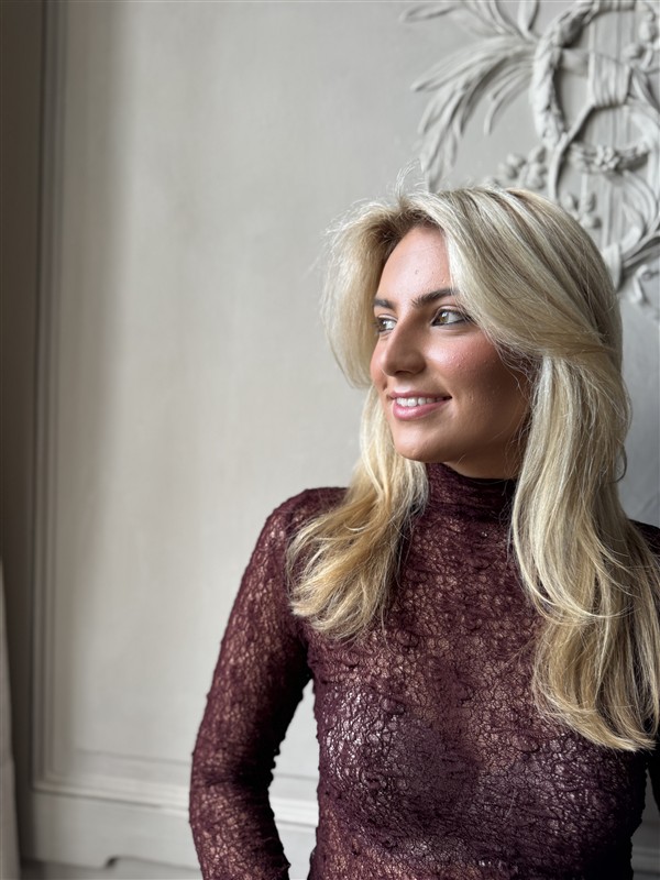 Top Tsl1720 Dentelle Fine Bordeaux