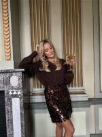 Rokje Zp7779 Paillet Bruin