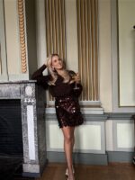 Rokje Zp7779 Paillet Bruin