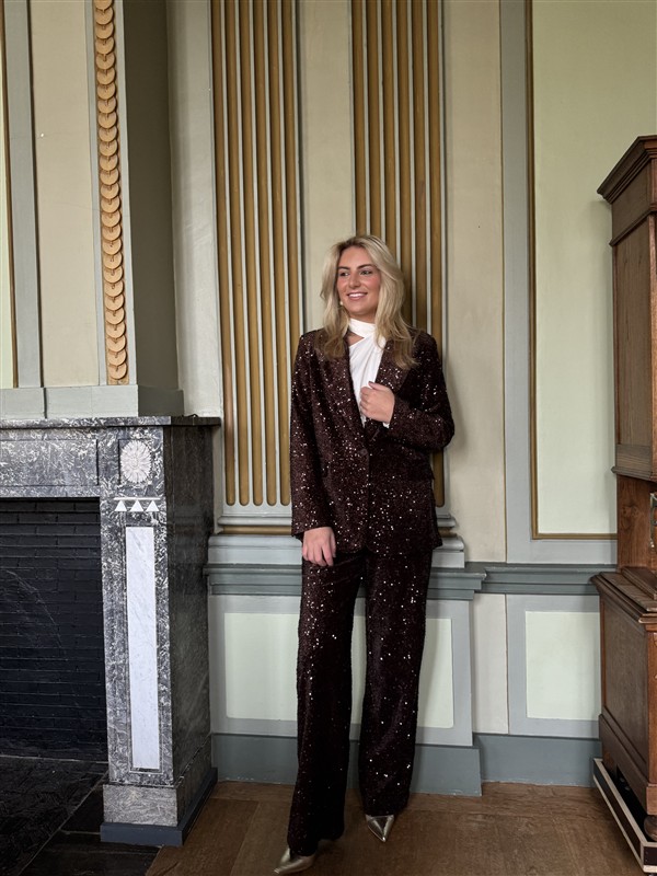 Blazer V9999 Paillet Allover Bruin