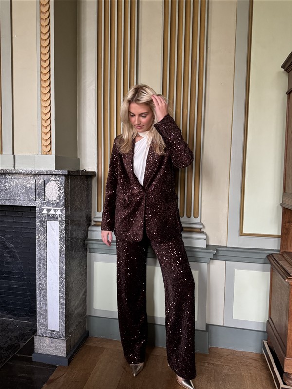 Blazer V9999 Paillet Allover Bruin