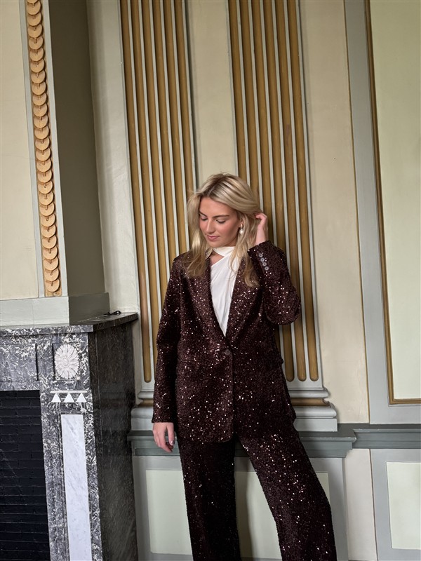 Blazer V9999 Paillet Allover Bruin