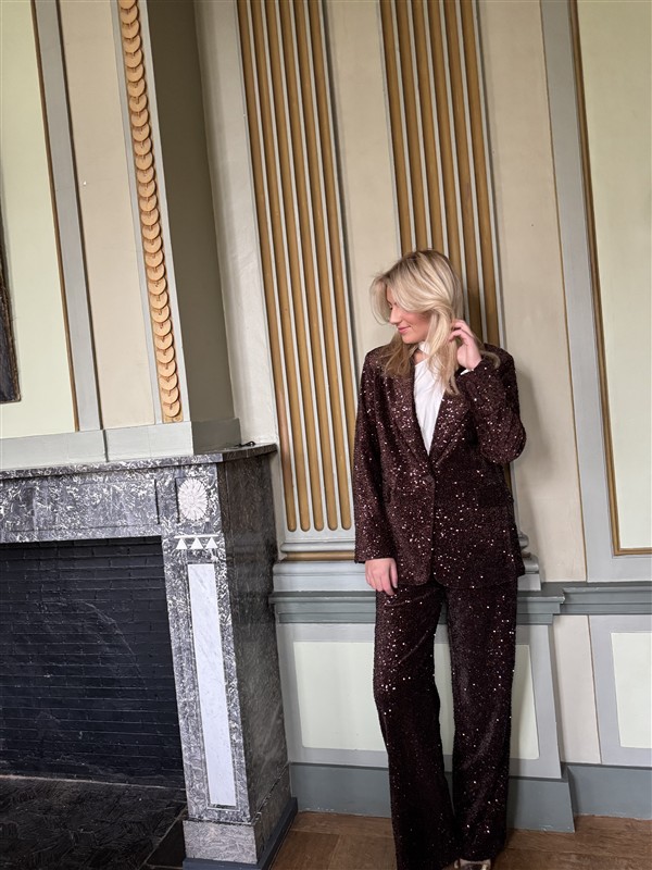 Blazer V9999 Paillet Allover Bruin
