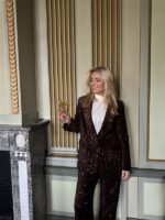 Blazer V9999 Paillet Allover Bruin