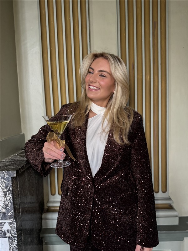 Blazer V9999 Paillet Allover Bruin