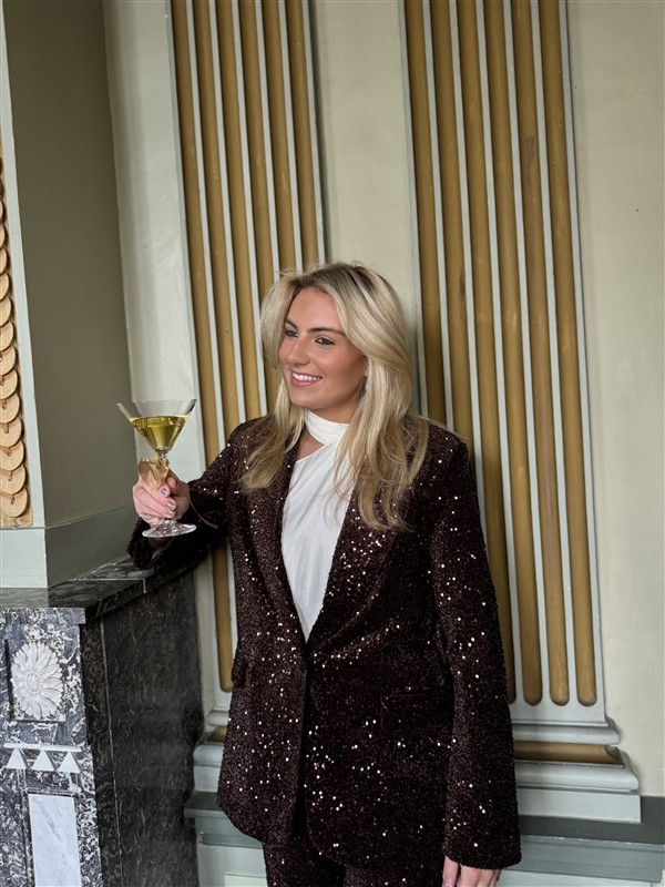 Blazer V9999 Paillet Allover Bruin