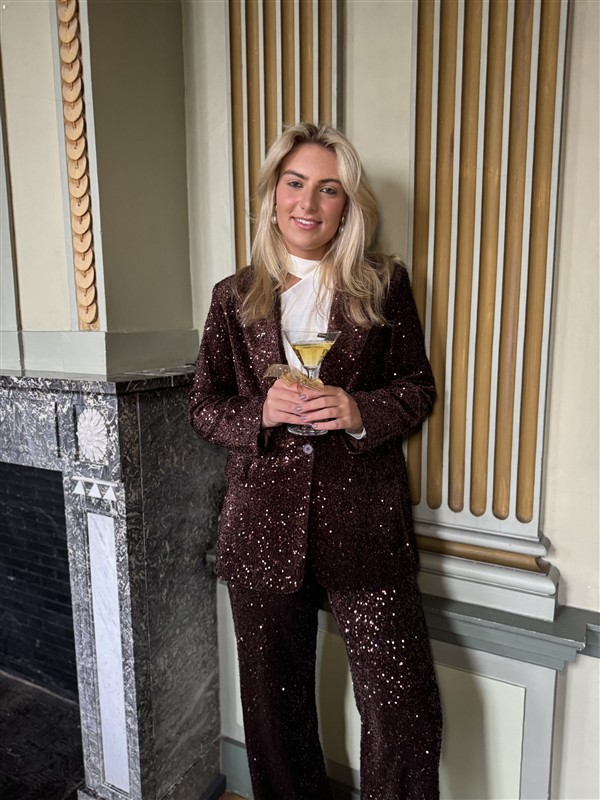 Blazer V9999 Paillet Allover Bruin