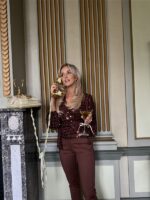 Top 8866-3 Flower Paillet Bruin