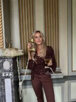 Top 8866-3 Flower Paillet Bruin