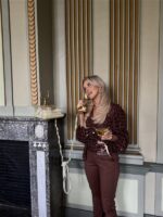 Top 8866-3 Flower Paillet Bruin