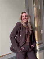 Blazer V195 Gold Buttons Bruin