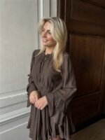 Jurk Ap2754 Mini Studs Bruin