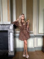 Jurk Ap2703 Flower Reliefprint