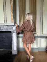 Jurk Ap2703 Flower Reliefprint