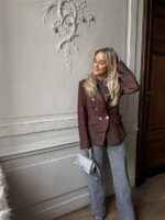 Sparkle Blazer V2521e Tweed Bruin