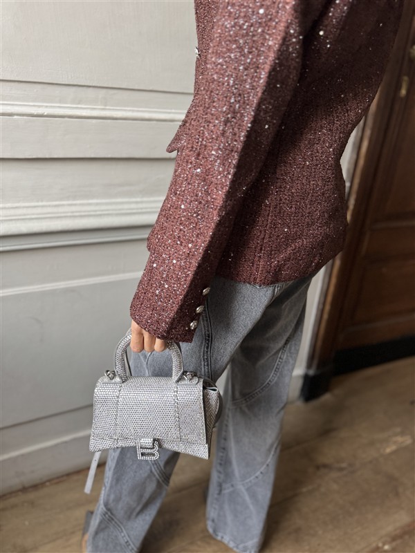 Sparkle Blazer V2521e Tweed Bruin