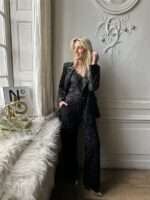 Top 3550 Satin Lace Asym Zwart