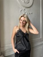 Top 3550 Satin Lace Asym Bruin