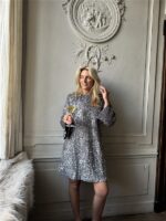 Jurkje Zp782 Paillet Bow Rug Zilver