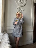 Jurkje Zp782 Paillet Bow Rug Zilver