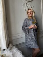 Jurkje Zp782 Paillet Bow Rug Zilver