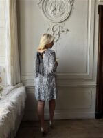 Jurkje Zp782 Paillet Bow Rug Zilver