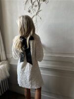 Jurk Zp782 Paillet Bow Back Ecru