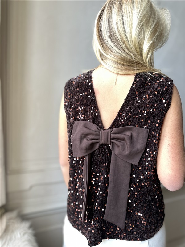 Top 3580 Paillet Big Bow Back Bruin
