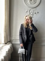 Sparkle Blazer V2521e Tweed Zwart