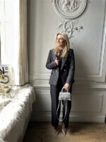 Sparkle Blazer V2521e Tweed Zwart