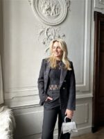 Sparkle Blazer V2521e Tweed Zwart