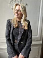 Sparkle Blazer V2521e Tweed Zwart