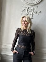 Top Tl1452 See Through Lace Zwart