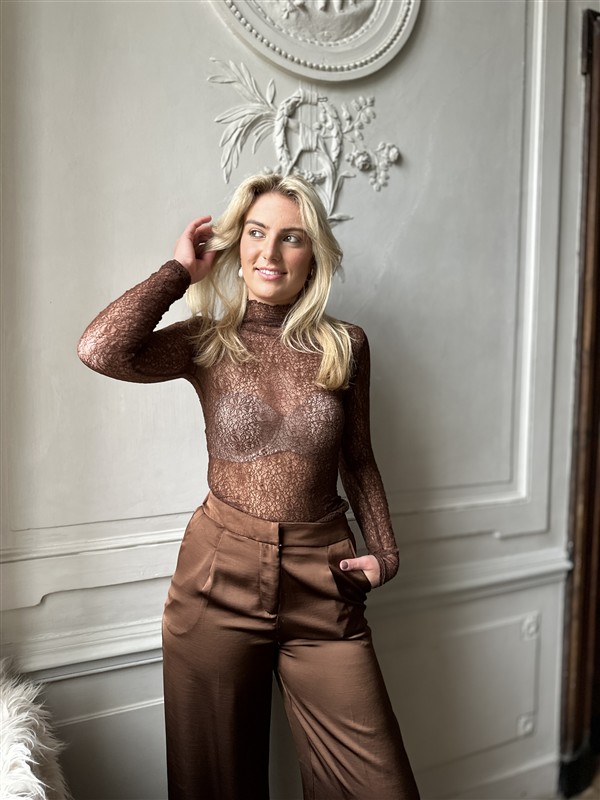 Top Tsl1720 Dentelle Fine Bruin