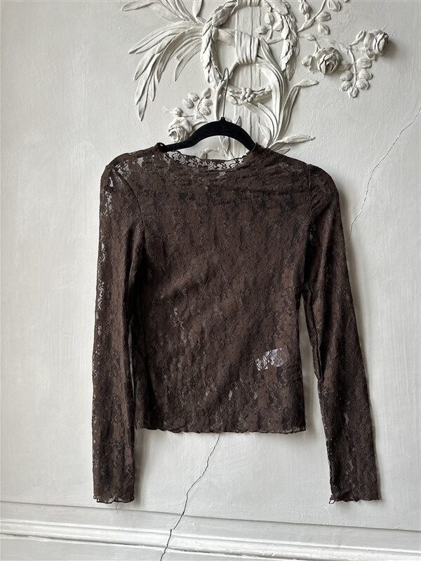 Top Tl1452 See Through Lace Choco