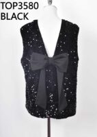 Top 3580 Paillet Big Bow Back Zwart