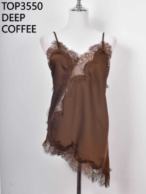Top 3550 Satin Lace Asym Bruin