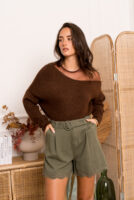 Knit Yp1011 1 Shoulder Tule Detail