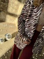 Alix Zebra Blazer Gold Lurex Detail