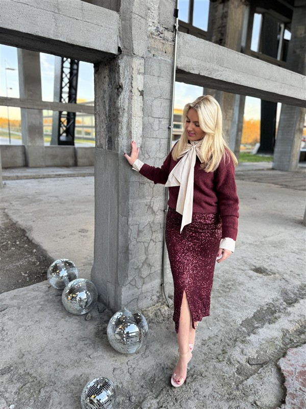 Midirok Trezzano Paillet Frons Bordeaux