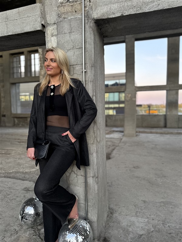 Lurex Suit 31550 Zwart