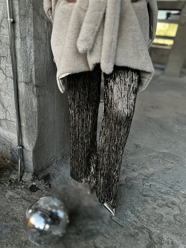 Lurex Broekje Marlon Zwart Goud