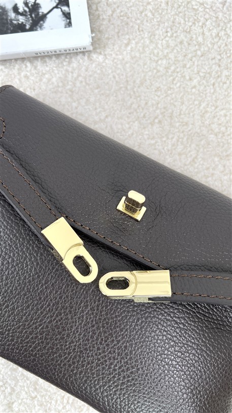 Shoulder Bag H-Sluiting Leder Bruin