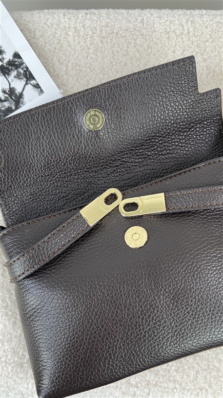 Shoulder Bag H-Sluiting Leder Bruin