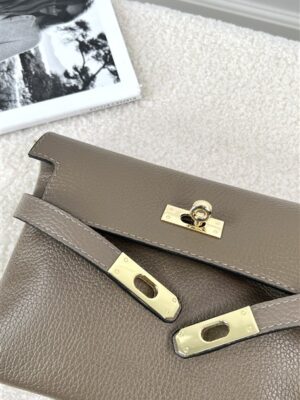 Shoulder Bag H-Sluiting Leder Taupe