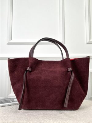 Tas Bordeaux Combi Suede + Leder