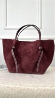 Tas Bordeaux Combi Suede + Leder