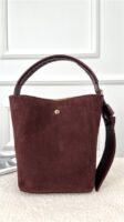Bucket Bag Combi Suede + Leder Bordeaux