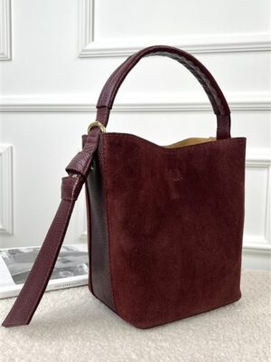 Bucket Bag Combi Suede + Leder Bordeaux